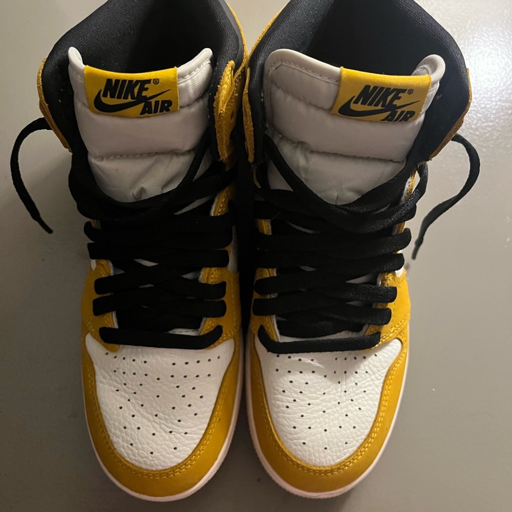 Nike Kids Jordan 1- Yellow, Black, and White